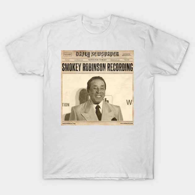 Smokey Robinson The King Of Motown T-Shirt by Angel arts